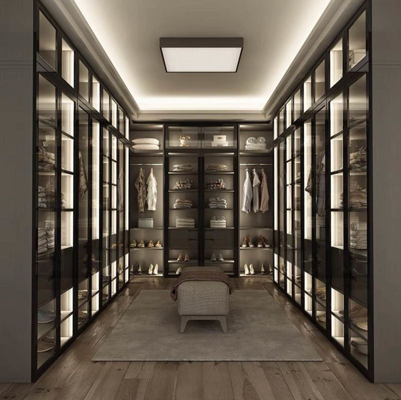 Armoire en carton de mélamine Type tout verre Design Cuisine coin Meuble poignée Aérienne