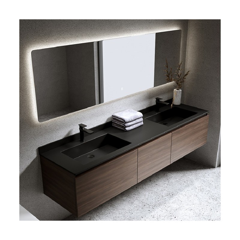 Fabriqué sur mesure Fabriqué sur commande Moderne style Double vanité pour les meubles de salle de bains d'hôtel