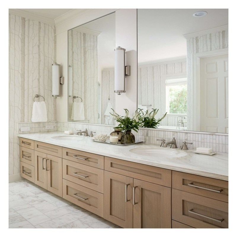 Fin Shaker Design Laque blanche salle de bains Vanité inclus bassin pour appartement de style moderne