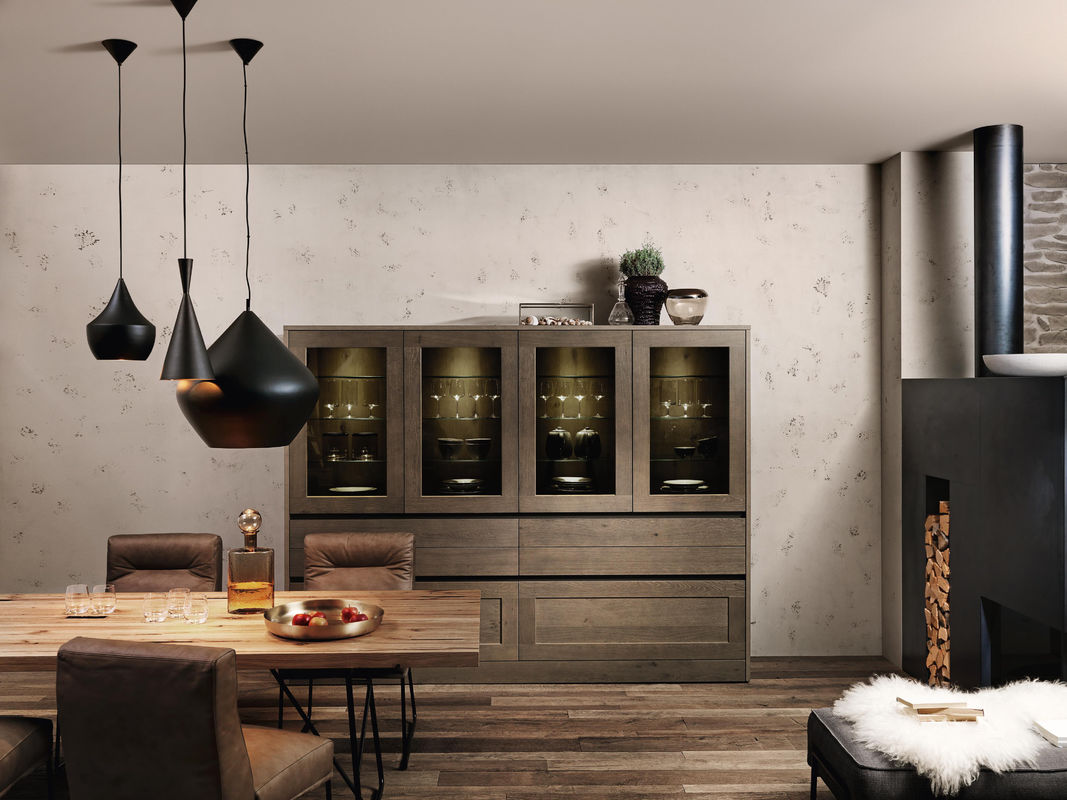 Équipement de cuisine en bois intelligent avec un style moderne