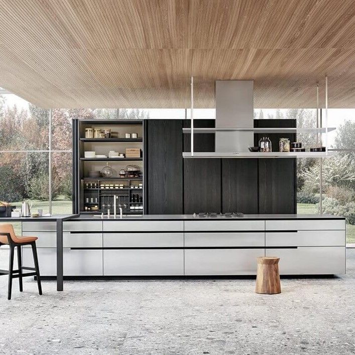 YALIG Armoire de cuisine en mélamine Ensemble de meubles de cuisine avec couleur de placage personnalisée