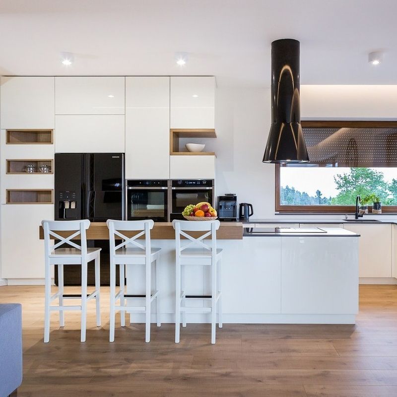 Réservoir Mdf Armoire de cuisine en laque avec PVC Membrane