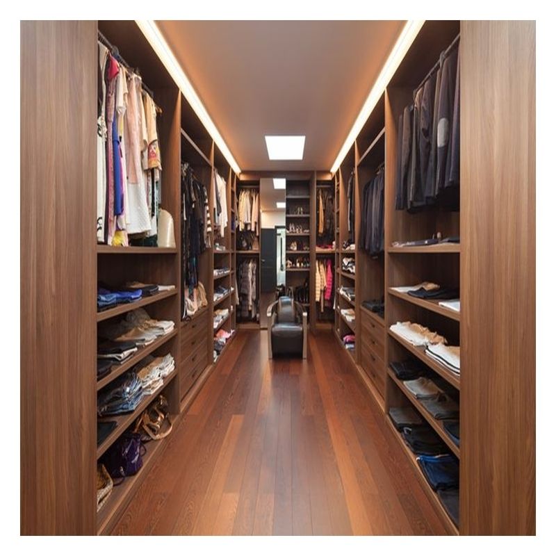 Conception contemporaine Panneau de porte en verre noir Armoire de chambre en bois massif pour appartement