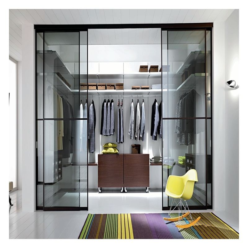 Armoire en verre élégant avec lumière LED pour les dessins du client