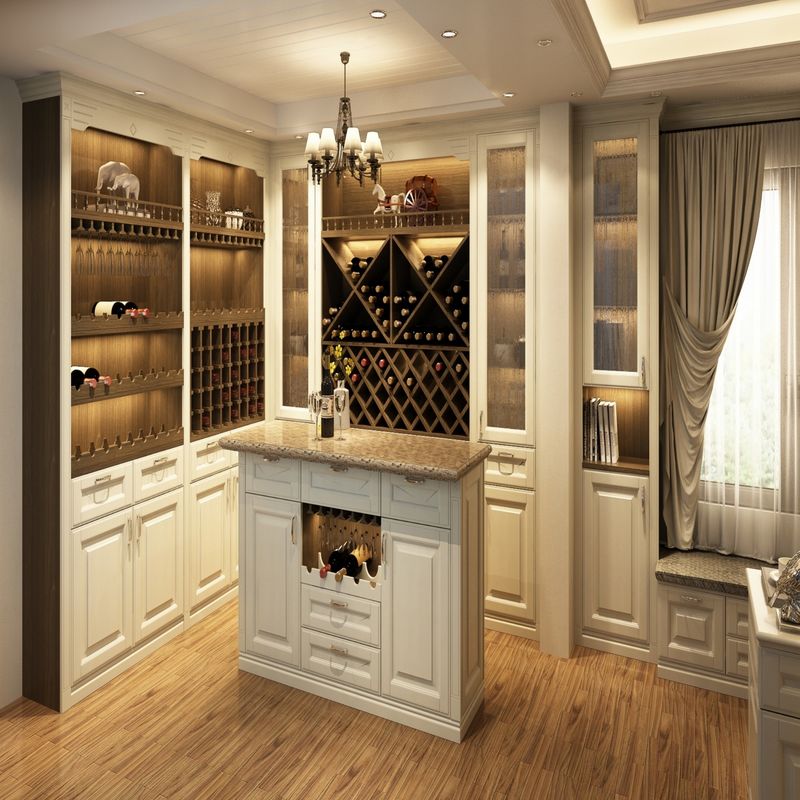Armoire à vin en bois pour meubles de salon
