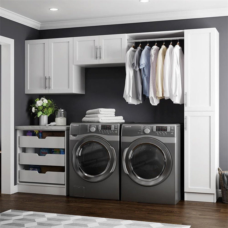Couleur personnalisée YALIG Armoire à linge moderne Armoire à vanité avec évier et panier en option