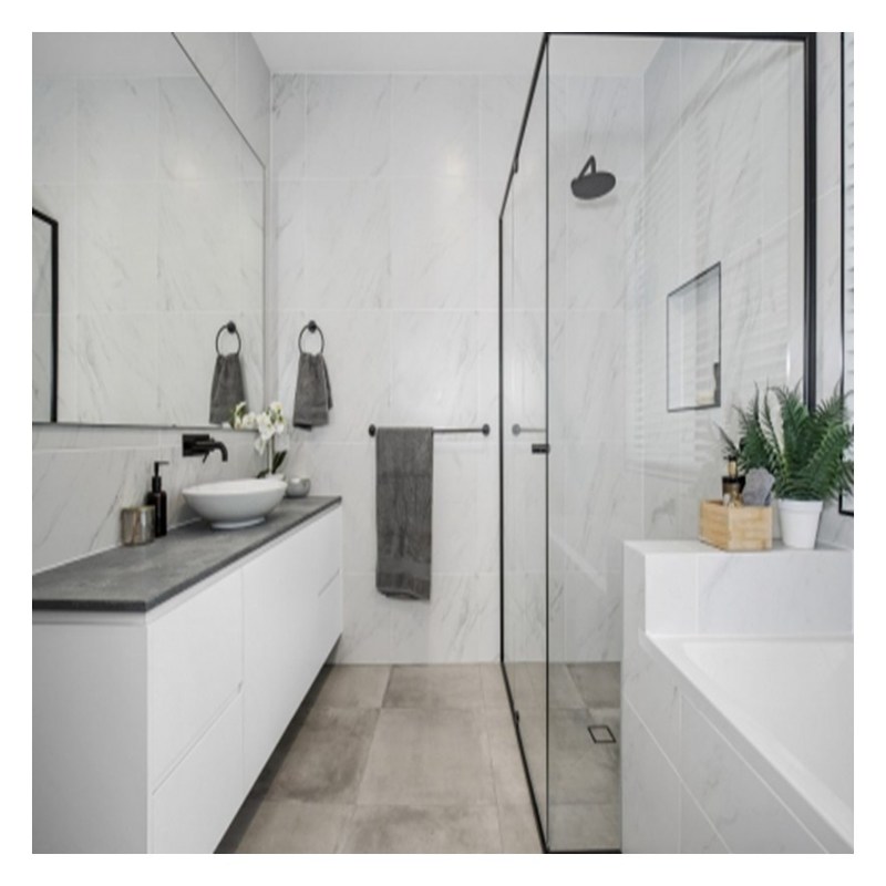 Armoire de salle de bain en acrylique brillant de couleur personnalisée avec évier double et monture murale