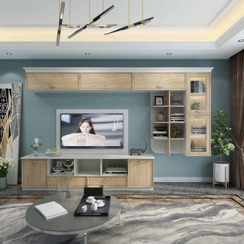 Personnaliser la taille du poste de télévision Unité murale de conception moderne pour les meubles de luxe à domicile dans l'appartement