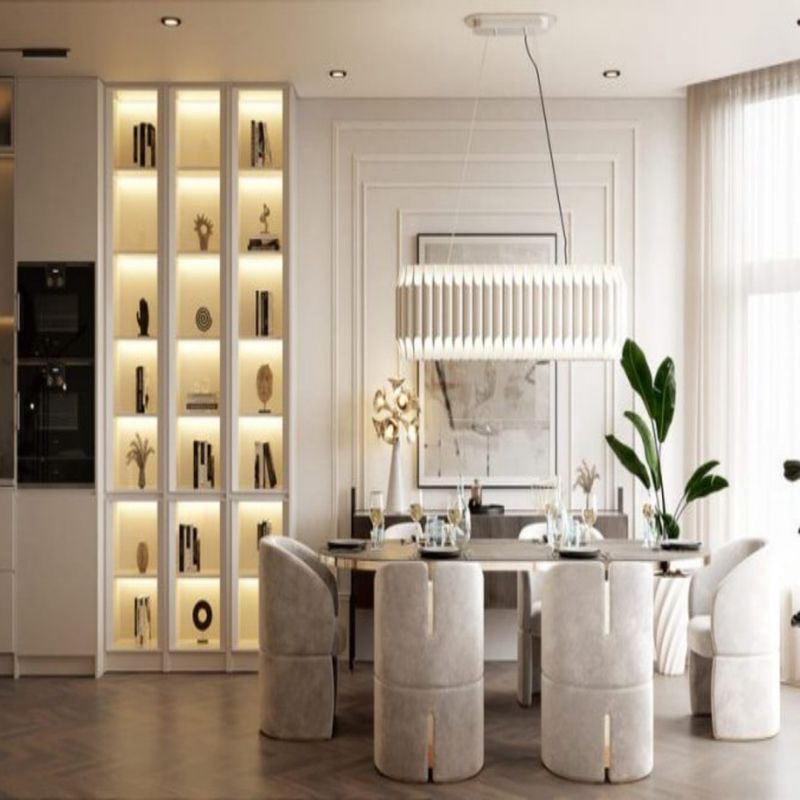 Armoire de salle à manger en verre de 18 mm avec un design moderne et un style en bois PANEL