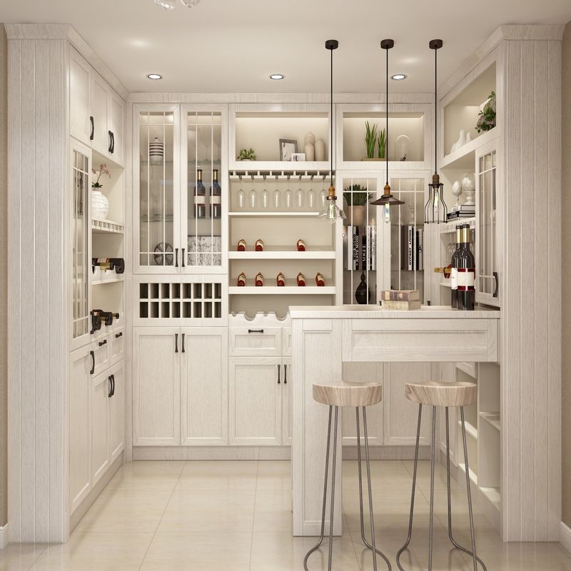 Armoire de salle à manger en verre de 18 mm avec un design moderne et un style en bois PANEL