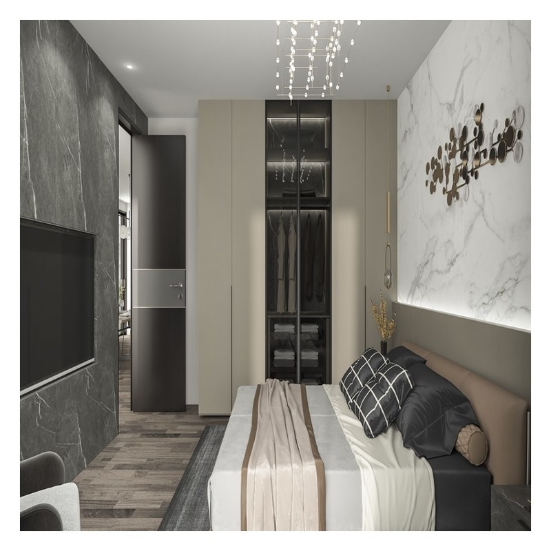 Armoires de rangement en bois massif européennes personnalisées pour les meubles de chambre à coucher à domicile