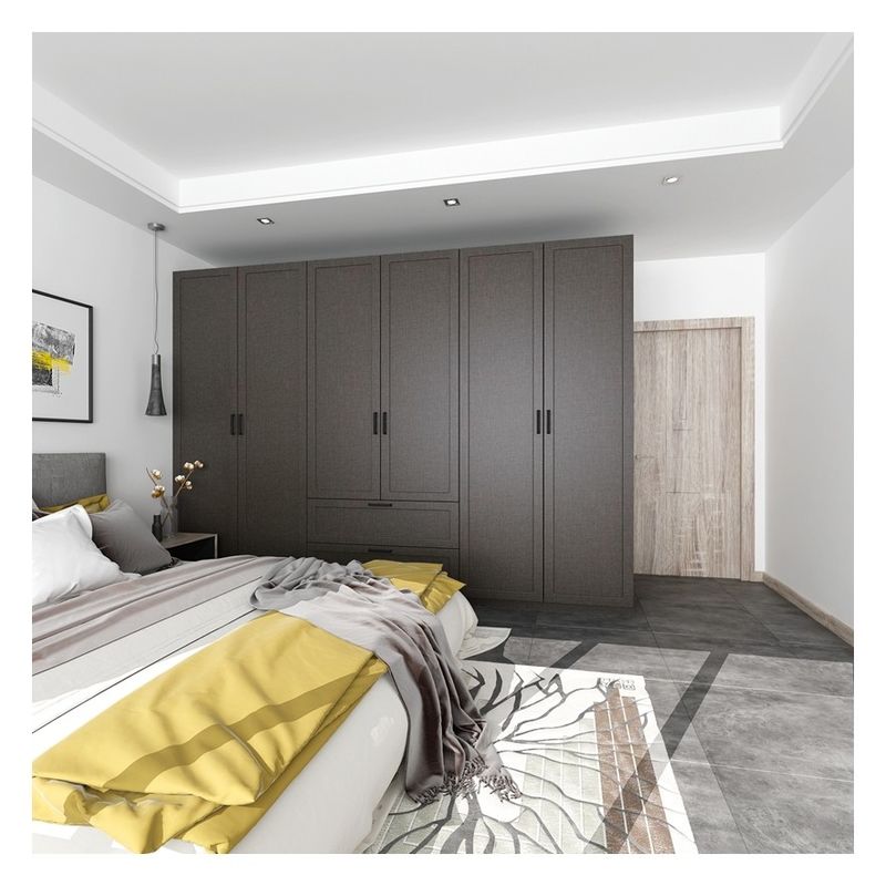 Armoire en contreplaqué de chambre à coucher de couleur matte laquée pour meubles d'appartement
