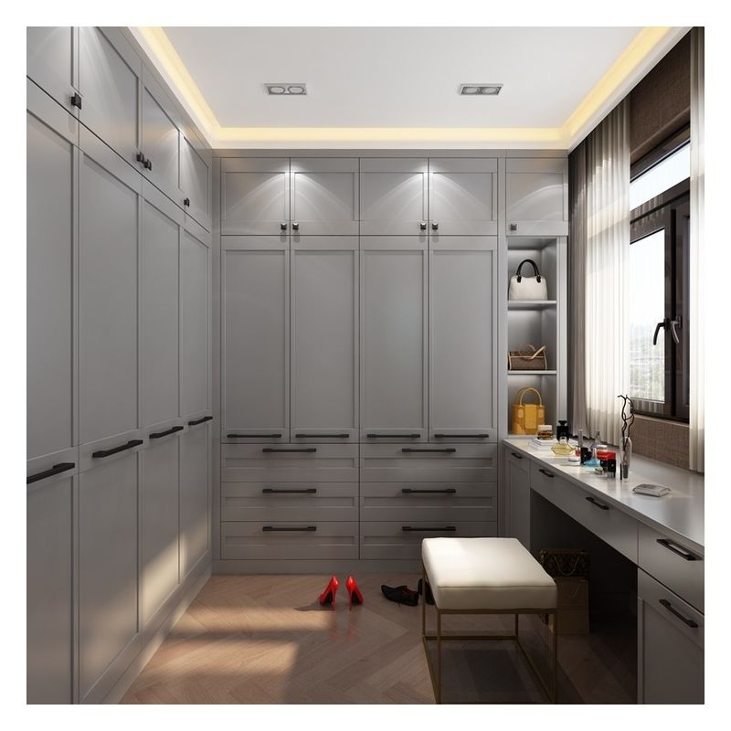 Solution de rangement en bois minimaliste pour les meubles de chambre à coucher