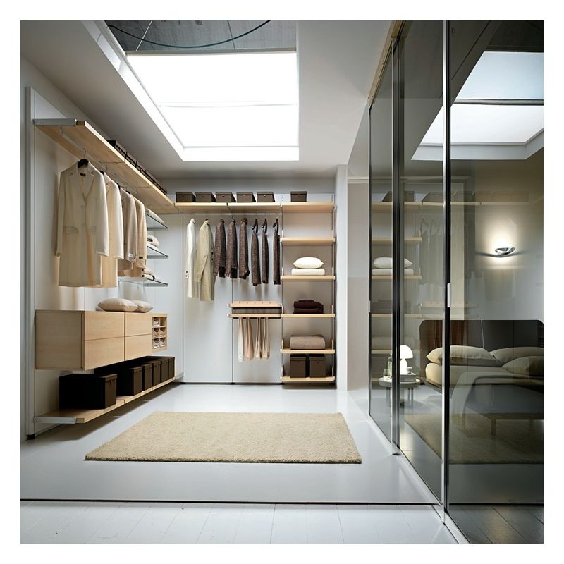 Solution de rangement en bois minimaliste pour les meubles de chambre à coucher