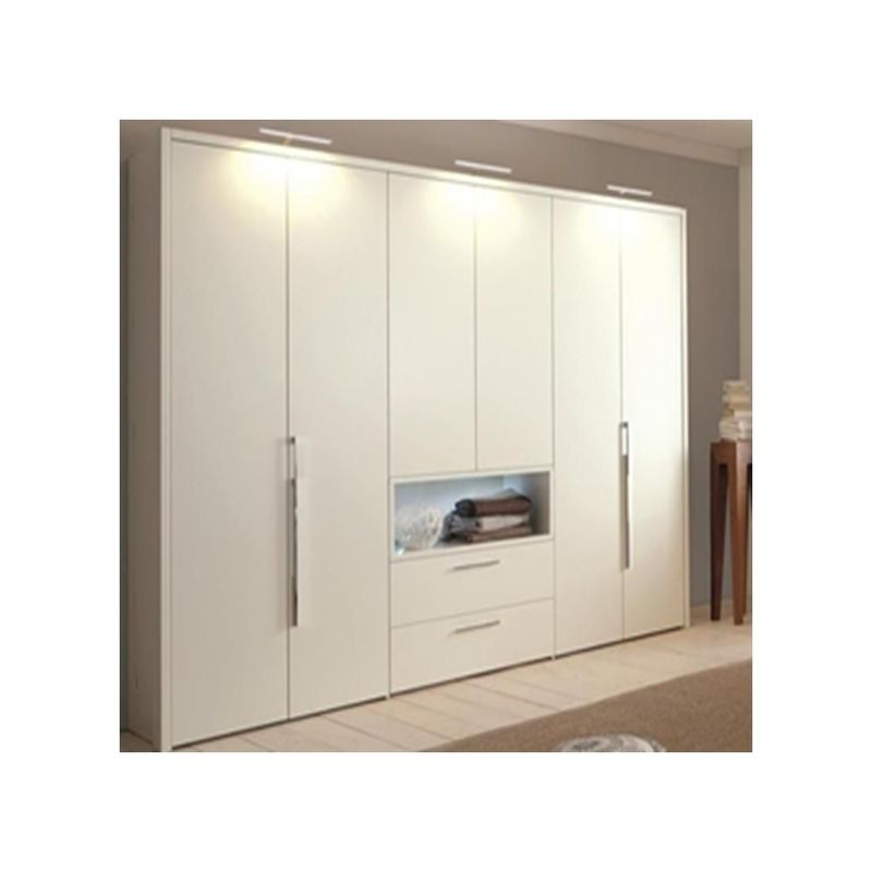 Armoire de chambre moderne en bois minimaliste stylé laque foncée mate avec portes à tirage