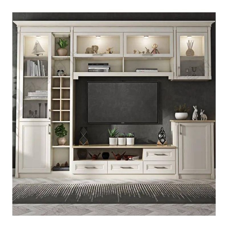 Ligne propre Armoire de rangement pour le salon Meubles de salon