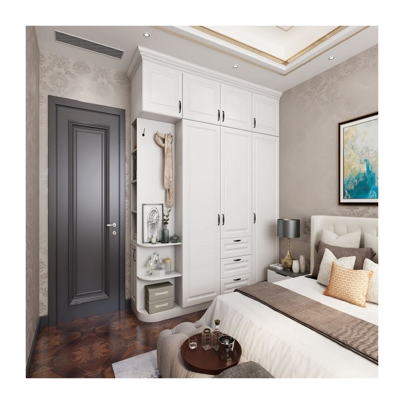 Armoire de rangement en bois de haute qualité de design ouvert pour chambre de style contemporain