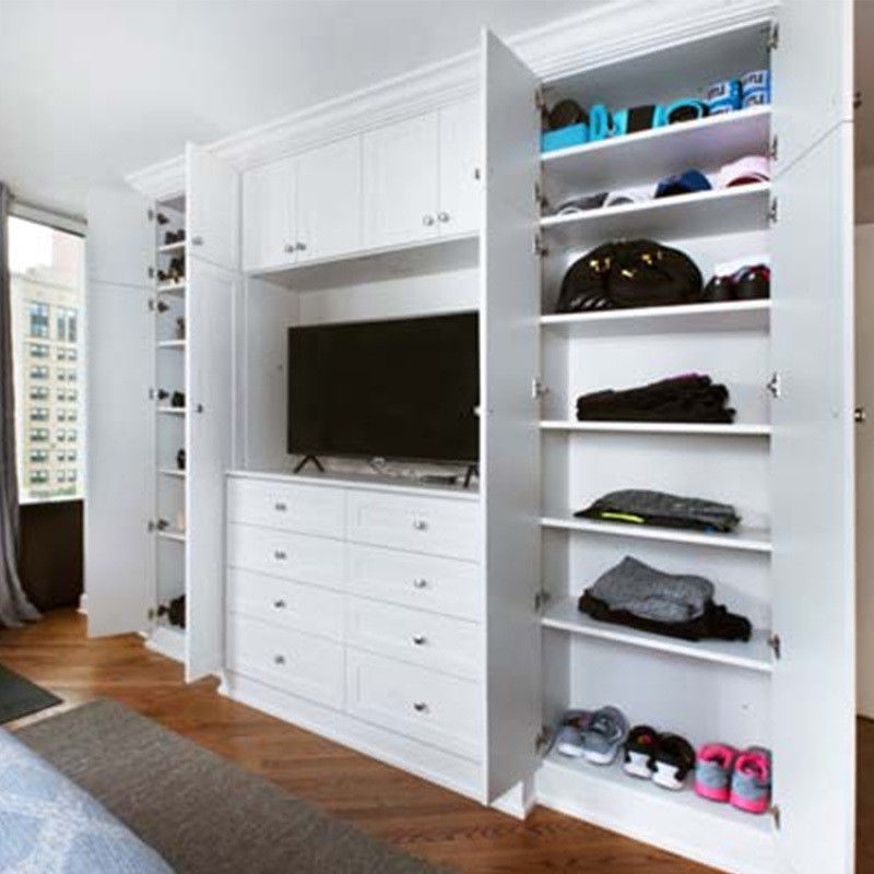 Armoire de rangement en bois de haute qualité de design ouvert pour chambre de style contemporain