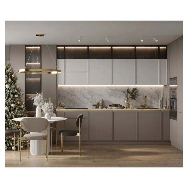 Armoire modulaire européenne Blum avec un design moderne et une couleur de placage personnalisée