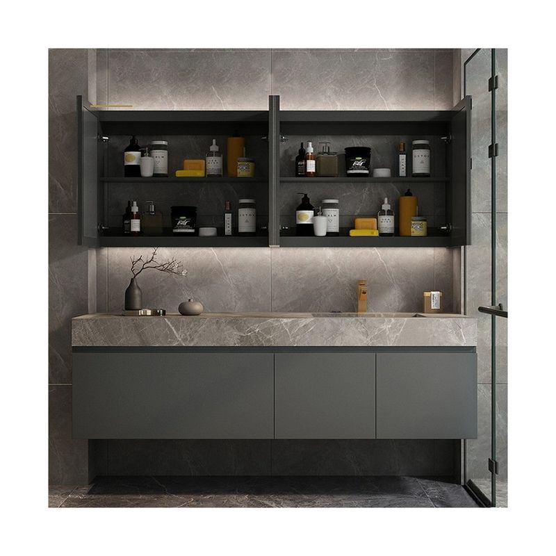 Largeur 38-46 en couleur personnalisée Style moderne Luxe Salle de bain Cabinet de vanité avec évier