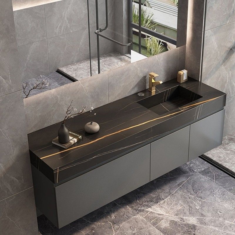 Largeur 38-46 en couleur personnalisée Style moderne Luxe Salle de bain Cabinet de vanité avec évier