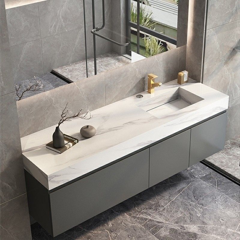 Largeur 38-46 en couleur personnalisée Style moderne Luxe Salle de bain Cabinet de vanité avec évier