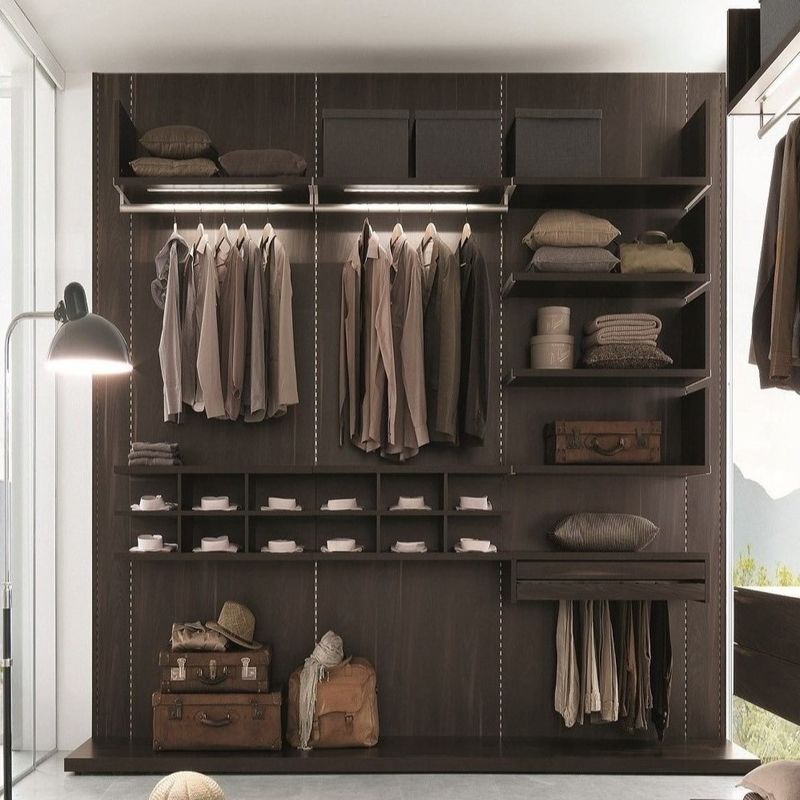 Matériau moderne MR HDF utilisé pour créer des placards de chambre en bois haut de gamme
