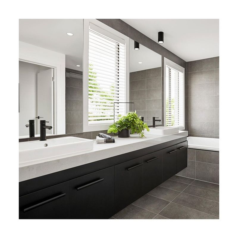 Couleur personnalisée double évier design ardoise armoires de salle de bain et vanités