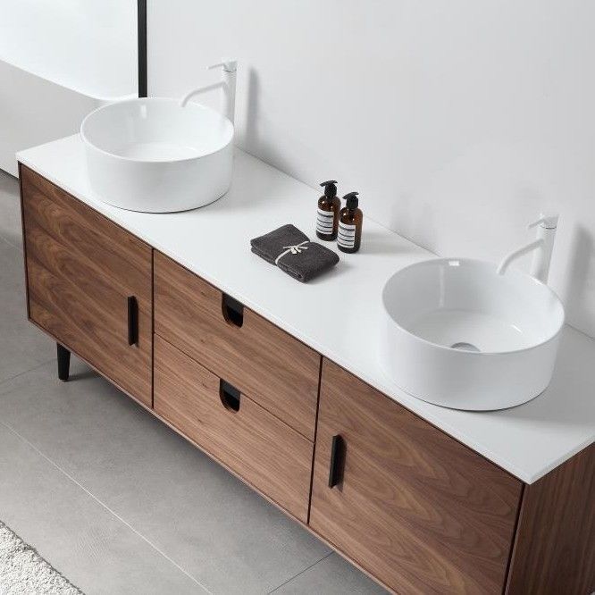 30-48 pouces MDF armoire debout vanité salle de bain chinoise vanité avec évier et miroir