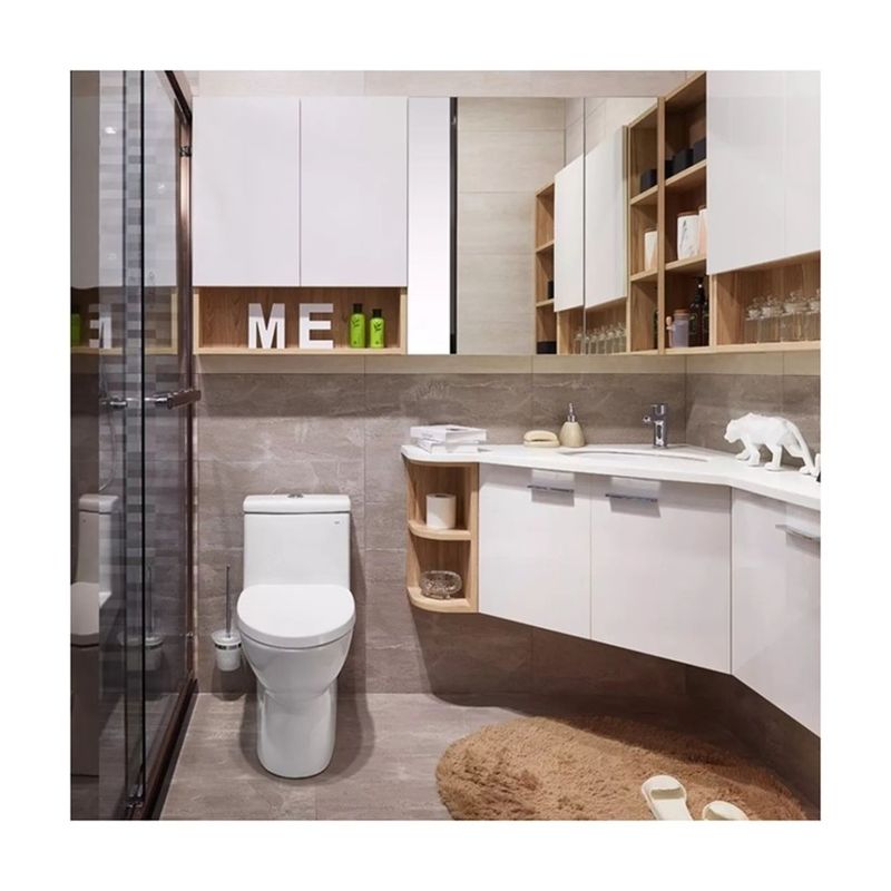 Incluez bassin Oui Triangulaire coin salle de bains Vanité ensemble avec miroir et robinet