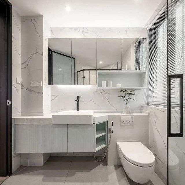 Incluez bassin Oui Triangulaire coin salle de bains Vanité ensemble avec miroir et robinet