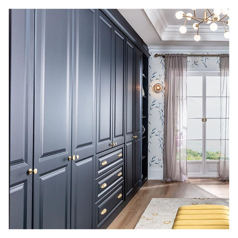 Finition noire Laque Finition personnalisée Armoires de design minimaliste moderne pour chambre à coucher