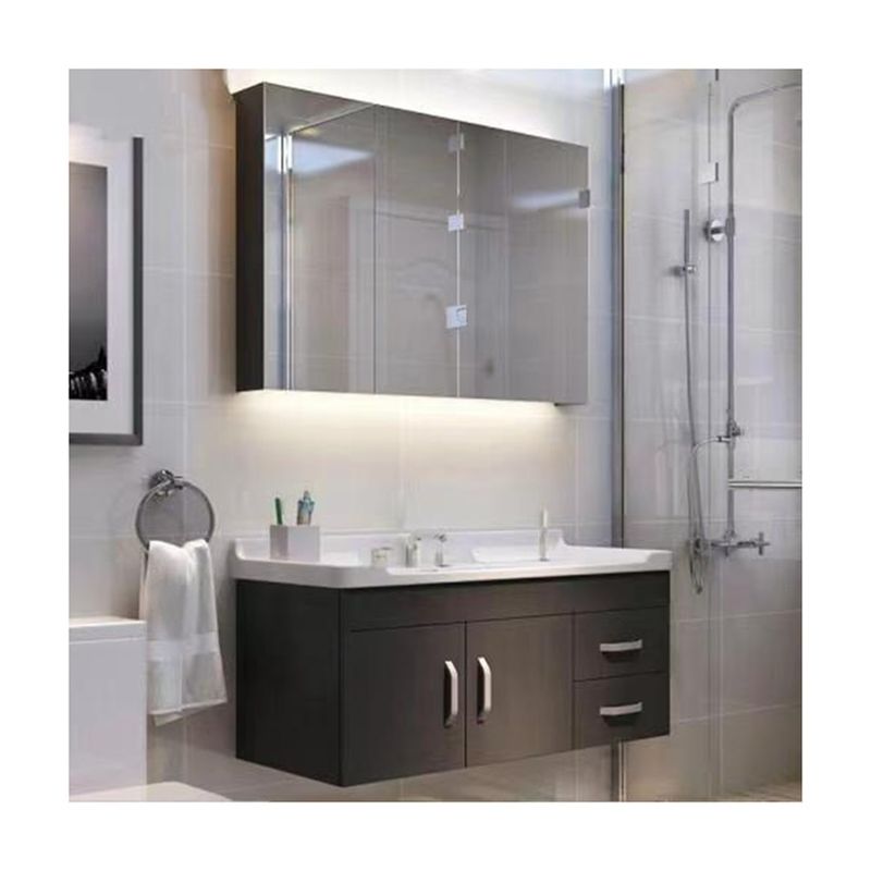 38-46 en largeur rectangulaire Luxe résine céramique Vanité évier pour salle de bain