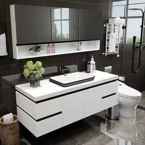 38-46 en largeur rectangulaire Luxe résine céramique Vanité évier pour salle de bain