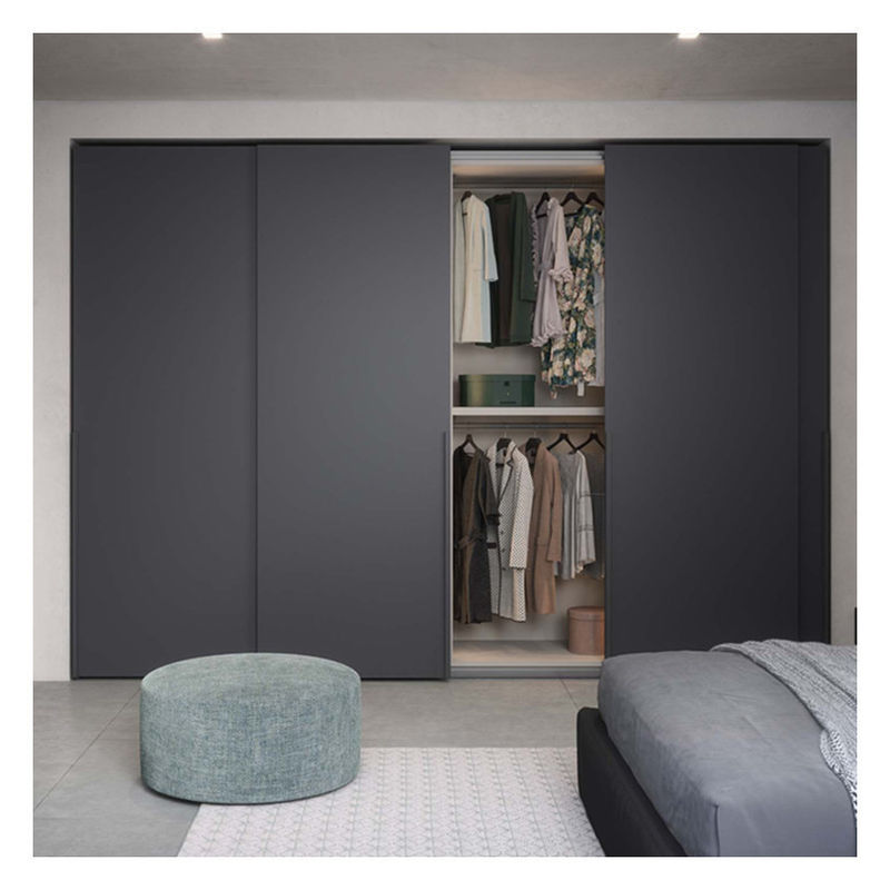 Finition noire Laque Finition personnalisée Armoires de design minimaliste moderne pour chambre à coucher