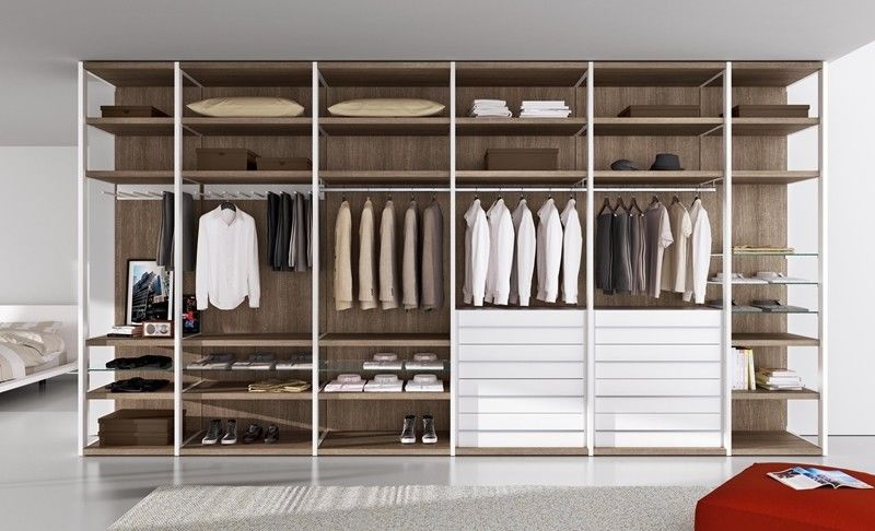 Ensemble personnalisé en bois de style 2024 Modulaire moderne chambre à coucher Walk-in Closet système pour appartement