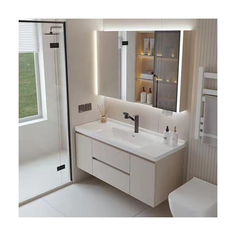 Armoire de maison salle de bains avec lumière et miroir bois de luxe Laque de design Evkur