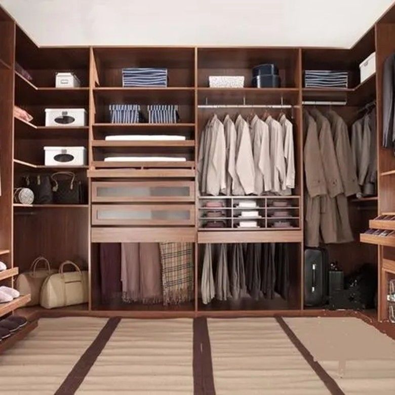 Armoires de rangement de style moderne pour meubles de chambre sur mesure en bois modulaire