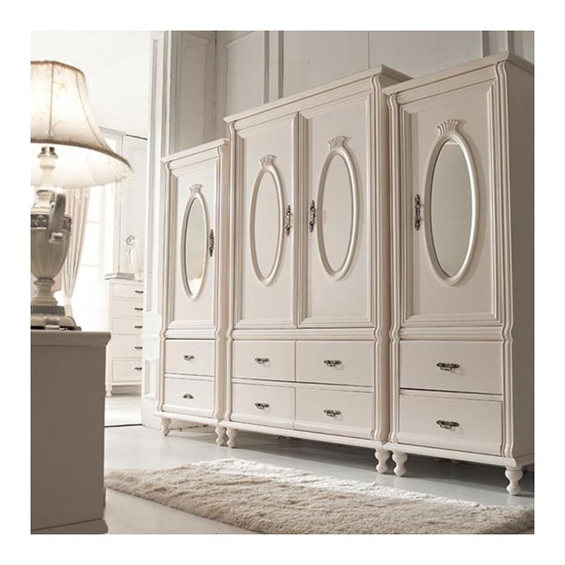 Chambre à coucher personnalisée porte coulissante de style européen armoires d'angle sans conception pliée