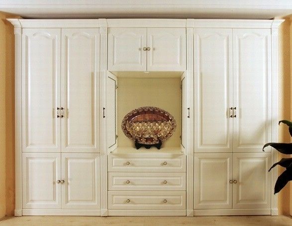Chambre à coucher personnalisée porte coulissante de style européen armoires d'angle sans conception pliée