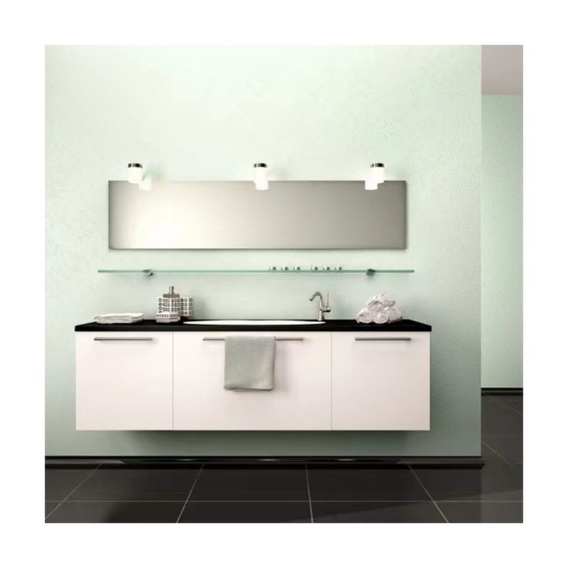 Armoires de miroir de salle de bain pour la maison intelligente en PVC monté sur le mur avec combo de lumière LED