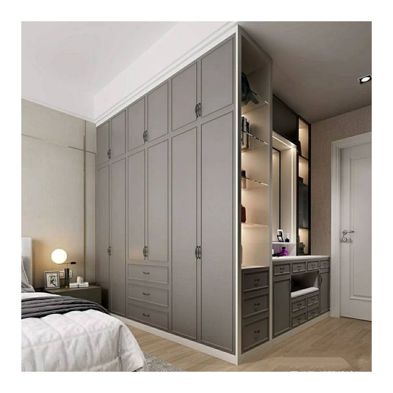 2024 Populaire Grey Shaker Porte Armoire Moderne style en bois pour la maison