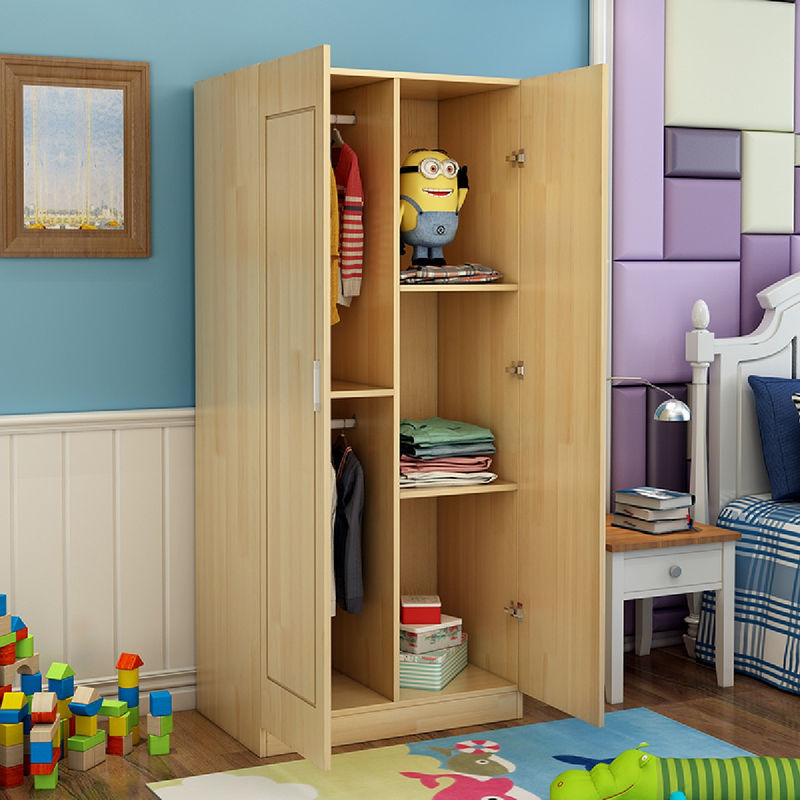 Armoire de chambre à coucher de style moderne en MDF en bois pour enfants avec rangement intelligent