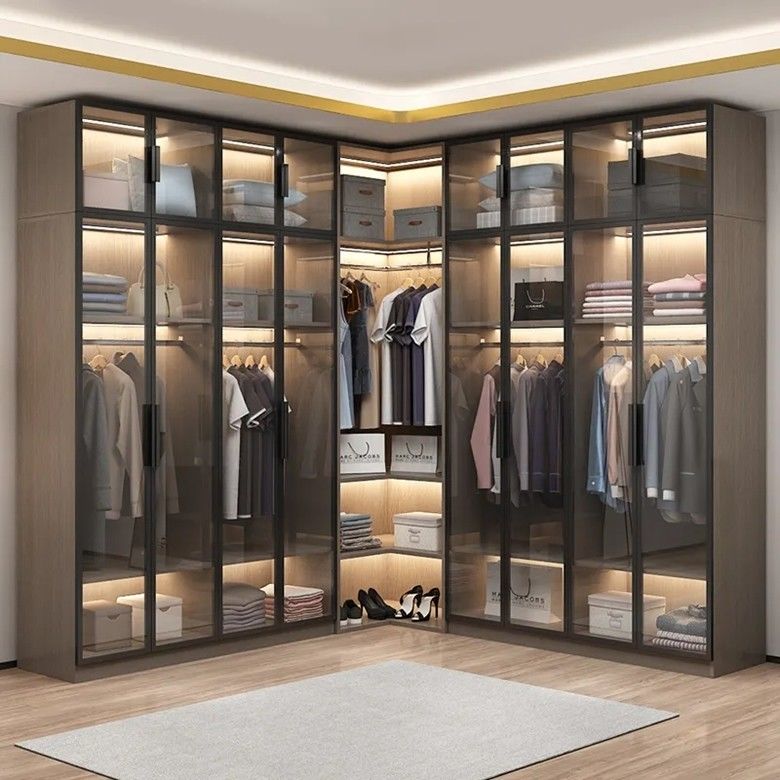 Armoire ouverte grand coin armoire pour la maison villa hôtel appartement chambre à coucher