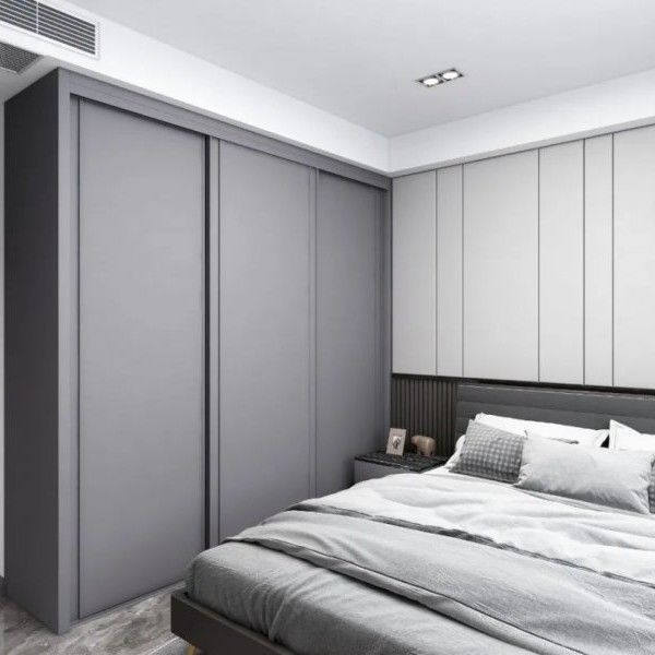 Armoire personnalisée gris mat avec style de design contemporain et style en bois PANEL