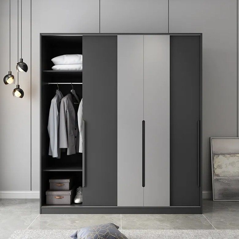 Armoire personnalisée gris mat avec style de design contemporain et style en bois PANEL
