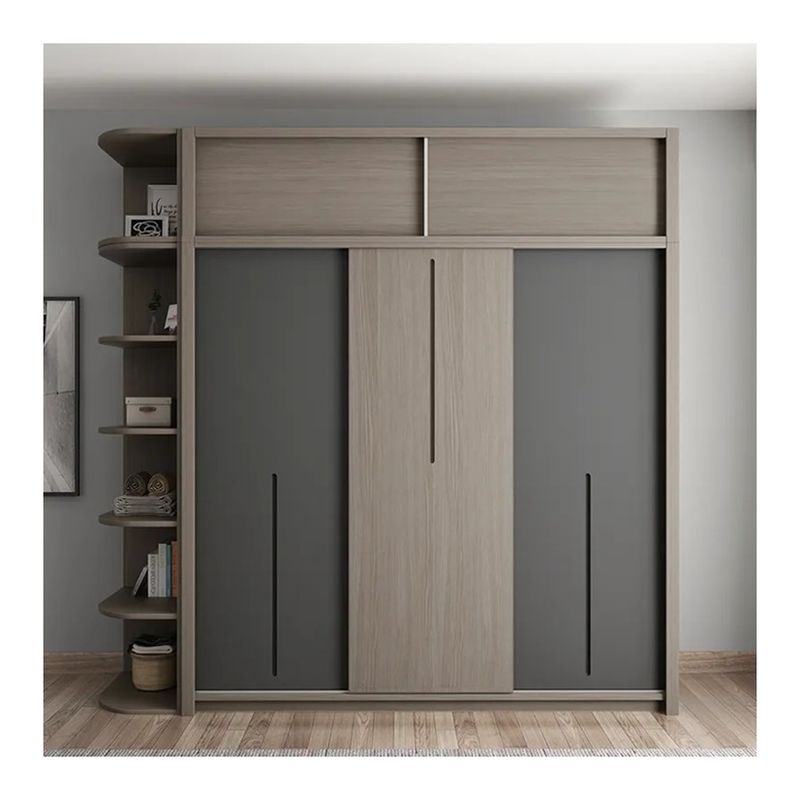 Armoires en MDF avec porte coulissante pour les armoires intégrées au dernier design