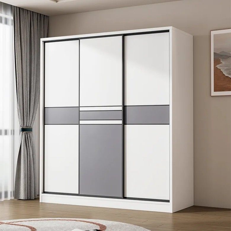 Armoires en MDF avec porte coulissante pour les armoires intégrées au dernier design