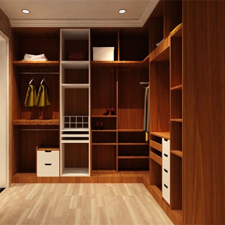 Combinaison de chambres en bois de style moderne Armoire pour la maison Villa Hôtel appartement