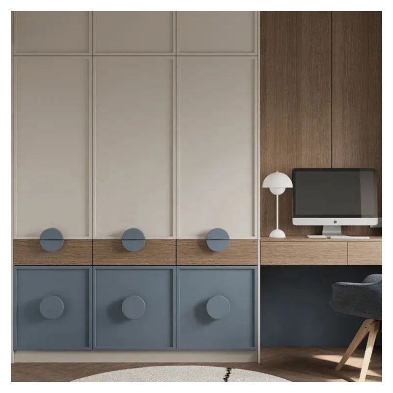 Chambre de couchage meubles de placard bleu pour enfants armoire panneau de style bois